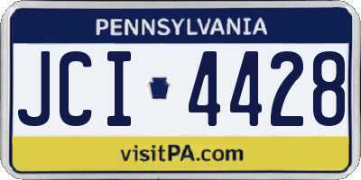 PA license plate JCI4428