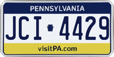 PA license plate JCI4429