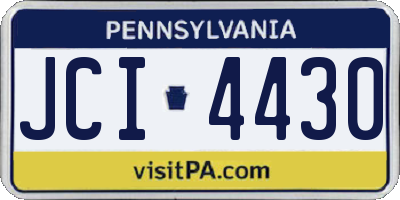 PA license plate JCI4430