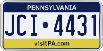PA license plate JCI4431