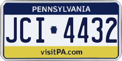 PA license plate JCI4432