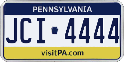 PA license plate JCI4444