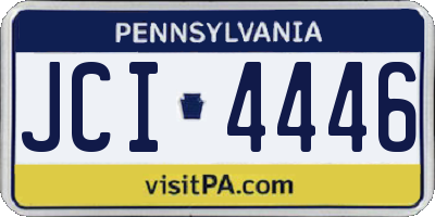 PA license plate JCI4446