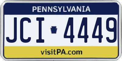 PA license plate JCI4449