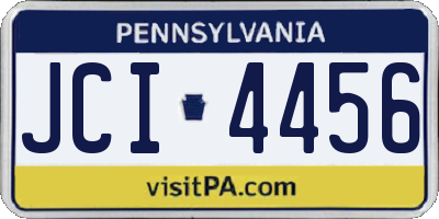 PA license plate JCI4456