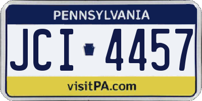 PA license plate JCI4457