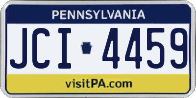 PA license plate JCI4459