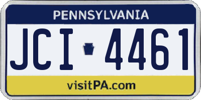 PA license plate JCI4461