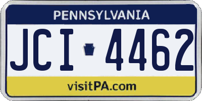 PA license plate JCI4462