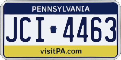 PA license plate JCI4463