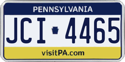 PA license plate JCI4465