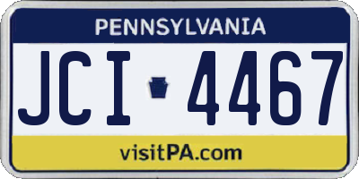 PA license plate JCI4467