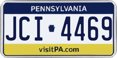 PA license plate JCI4469