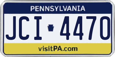 PA license plate JCI4470