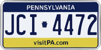 PA license plate JCI4472