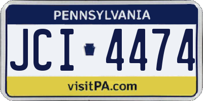 PA license plate JCI4474