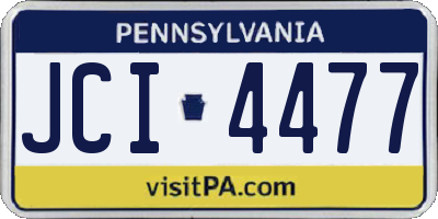 PA license plate JCI4477