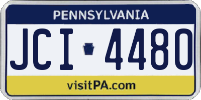 PA license plate JCI4480