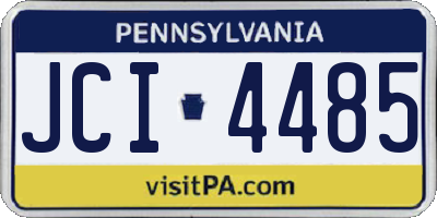 PA license plate JCI4485