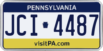 PA license plate JCI4487