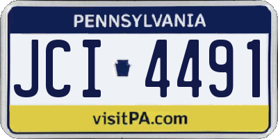 PA license plate JCI4491