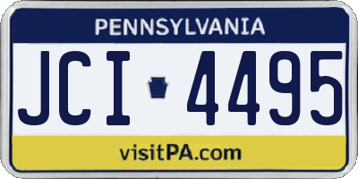 PA license plate JCI4495