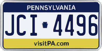 PA license plate JCI4496
