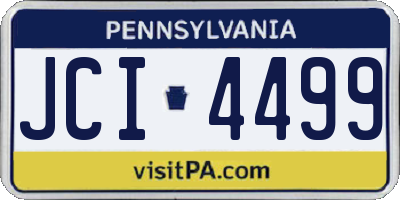 PA license plate JCI4499