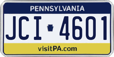 PA license plate JCI4601