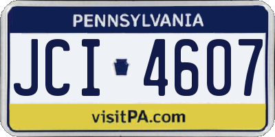 PA license plate JCI4607
