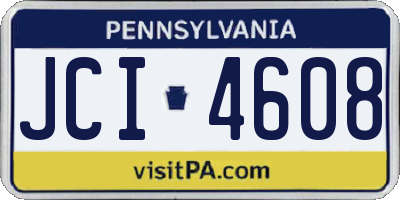 PA license plate JCI4608