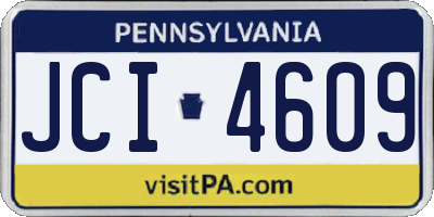 PA license plate JCI4609
