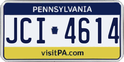 PA license plate JCI4614