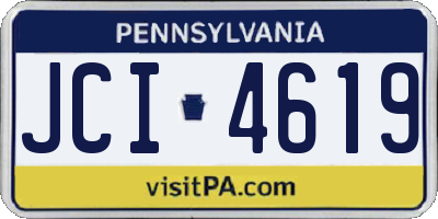 PA license plate JCI4619