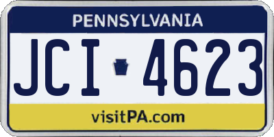 PA license plate JCI4623