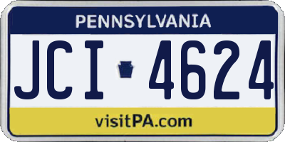 PA license plate JCI4624