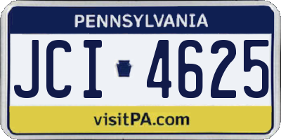 PA license plate JCI4625