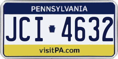 PA license plate JCI4632