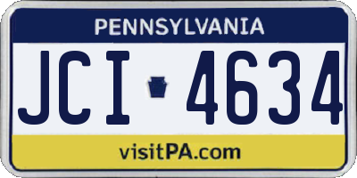 PA license plate JCI4634