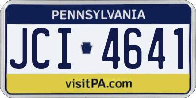 PA license plate JCI4641