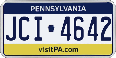 PA license plate JCI4642