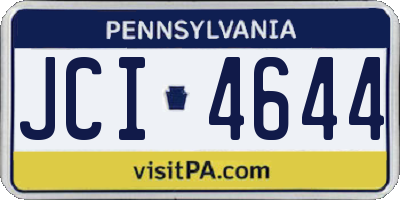 PA license plate JCI4644