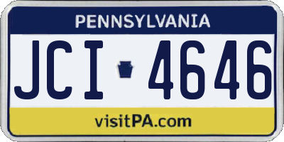 PA license plate JCI4646