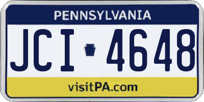 PA license plate JCI4648