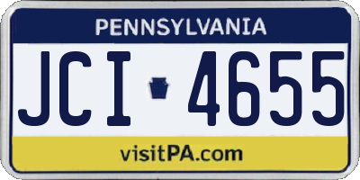 PA license plate JCI4655