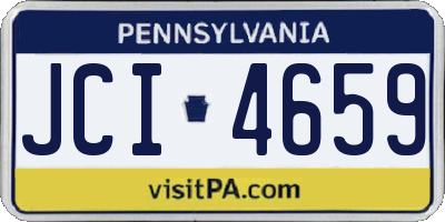 PA license plate JCI4659