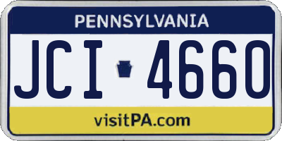 PA license plate JCI4660