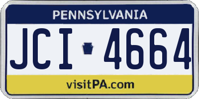 PA license plate JCI4664