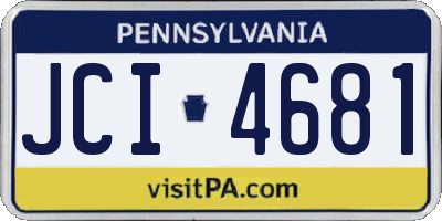 PA license plate JCI4681