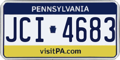 PA license plate JCI4683